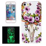 For iPhone 5 & 5s & SE Noctilucent Sika Deer Pattern IMD Workmanship Soft TPU Back Cover Case