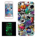 For iPhone 5 & 5s & SE Noctilucent Rubbish Pattern IMD Workmanship Soft TPU Back Cover Case