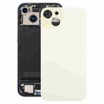 For iPhone 15 Plus Glass Battery Back Cover(Yellow)