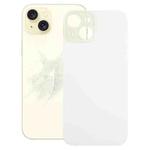 For iPhone 15 Easy Replacement Big Camera Hole Glass Back Battery Cover(Yellow)