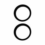 For iPhone 15 / 15 Plus 2pcs/set Rear Camera Glass Lens Metal Outside Protector Hoop Ring (Black)