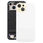For iPhone 15 Plus Glass Battery Back Cover with Camera Lens Cover(Yellow)