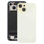 For iPhone 15 Battery Back Cover with Camera Lens Cover + MagSafe Magnet(Yellow)