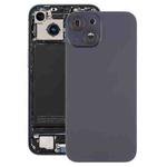For iPhone 15 Plus Battery Back Cover with Camera Lens Cover + MagSafe Magnet(Black)