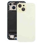 For iPhone 15 Plus Battery Back Cover with Camera Lens Cover + MagSafe Magnet(Yellow)