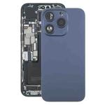 For iPhone 15 Pro Battery Back Cover with Camera Lens Cover + MagSafe Magnet(Blue)