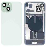 For iPhone 15 Plus Glass Battery Back Cover with Flash Bracket + Wireless Charging Module(Green)