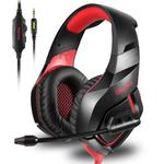 ONIKUMA K1-B Deep Bass Noise Canceling Camouflage Gaming Headphone with Microphone(Black Red)