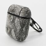 Snake Skin Texture Anti-lost Dropproof Wireless Earphones Charging Box Protective Case for Apple AirPods 1/2(Grey)