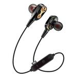 MG-G23 Portable Sports Bluetooth V5.0 Bluetooth Headphones, with 4 Speakers(Black)