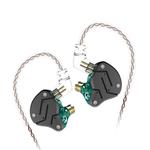 KZ ZSN Circle Iron Moving Iron Quad-core Wired Control In-ear Mega Bass HiFi Earphone without Microphone (Cyan)