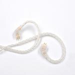 KZ B 8 Pin Oxygen-free Copper Silver Plated Upgrade Cable for KZ ZST / ES4 / ZS10 / AS10 / BA10 Earphones(White)