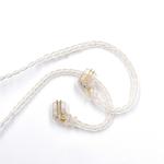 KZ C 8 Pin Oxygen-free Copper Silver Plated Upgrade Cable for KZ ZSN Earphones(White)