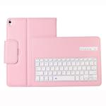 IP09 For iPad 10.2 inch Litchi Texture Detachable ABS Bluetooth Keyboard Leather Tablet Case with Stand Function (Pink)