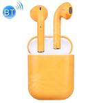 InPods 12 TWS Bluetooth 5.0 Marble Pattern Wireless Bluetooth Earphone with Magnetic Attraction Charging Box, Support Touch & Bilateral Call(Yellow)