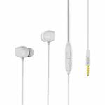 REMAX RM-550 3.5mm Gold Pin In-Ear Stereo Music Earphone with Wire Control + MIC, Support Hands-free (White)