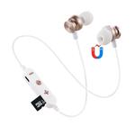 F17 Bluetooth 4.2 Hanging Neck Design Bluetooth Headset, Support Music Play & Switching & Volume Control & Answer(Gold)