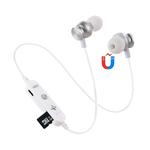 F17 Bluetooth 4.2 Hanging Neck Design Bluetooth Headset, Support Music Play & Switching & Volume Control & Answer(Silver)