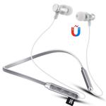 F106 Bluetooth 4.2 Hanging Neck Design Bluetooth Headset, Support Music Play & Switching & Volume Control & Answer(Silver)