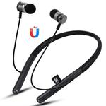 F108 Bluetooth 4.2 Hanging Neck Design Bluetooth Headset, Support Music Play & Switching & Volume Control & Answer(Black)