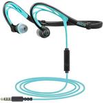 Mucro ML233 Foldable Wired Running Sports Headphones Night Neckband In-Ear Stereo Earphones, Cable Length: 1.2m(Blue)