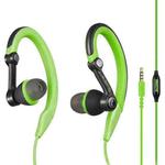 Mucro MB-232 Running In-Ear Sport Earbuds Earhook Wired Stereo Headphones for Jogging Gym(Green)