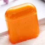 For AirPods 1 / 2 PC Wireless Earphone Protective Case Cover(Orange)