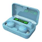 F9-5C Macaron Series LED Light + Digital Display Noise Reduction Bluetooth Earphone(Baby Blue)