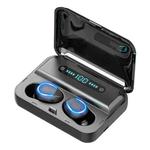 F9-5U Four-bar Breathing Light + Digital Display Noise Reduction Touch Bluetooth Earphone with Charging Box (Black)