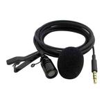 ZS0154 Recording Clip-on Collar Tie Mobile Phone Lavalier Microphone, Cable length: 2.5m (Black)