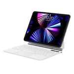 Baseus Brilliance Original Bluetooth Keyboard Tablet Case with Digital Display For iPad Pro 12.9 2022 / 2021 / 2020 / 2018 (White)