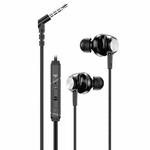 Original Lenovo QF310 3.5mm Plug In-ear Wire Control Stereo Earphone with HD Microphone (Black)