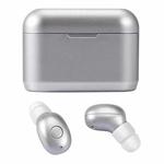 DT-4 IPX Waterproof Bluetooth 5.0 Wireless Bluetooth Earphone with 350mAh Magnetic Charging Box, Support for Calling(Silver)