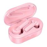 DT-5 IPX Waterproof Bluetooth 5.0 Wireless Bluetooth Earphone with Magnetic Charging Box, Support Call & Power Bank Function(Pink)