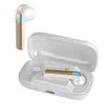 BQ02 TWS Semi-in-ear Touch Bluetooth Earphone with Charging Box & Indicator Light, Supports HD Calls & Intelligent Voice Assistant (White)