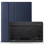 A11 Bluetooth 3.0 Ultra-thin ABS Detachable Bluetooth Keyboard Leather Tablet Case for iPad Pro 11 inch （2018）, with Holder (Dark Blue)