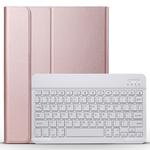 A11 Bluetooth 3.0 Ultra-thin ABS Detachable Bluetooth Keyboard Leather Tablet Case for iPad Pro 11 inch （2018）, with Holder (Rose Gold)
