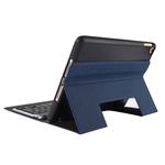 K07B Bluetooth 3.0 Ultra-thin One-piece Bluetooth Keyboard Leather Tablet Case for iPad 9.7 (2018) / 9.7 inch (2017) / Pro 9.7 inch / Air 2 / Air, with Pen Slot & Holder (Blue)