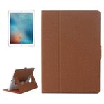 For iPad Air / iPad Air 2 / iPad Pro 9.7 / iPad 9.7 (2018) & iPad 9.7 (2017) Cloth Texture Horizontal Flip Leather Case with Holder & Sleep / Wake-up Function(Brown)