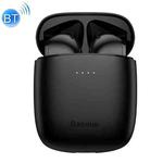 Baseus NGW04P-01 TWS IP54 Waterproof Bluetooth 5.0 Touch Bluetooth Earphone with Charging Box, Support Call & Voice Assistant & QI Wireless Charging(Black)