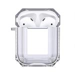 Wireless Earphones Charging Box Transparent TPU Protective Case for Apple AirPods 1 / 2(White)