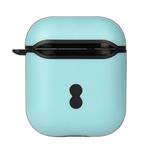 Two Color Wireless Earphones Charging Box Protective Case for Apple AirPods 1/2 (Blue+Black)