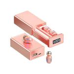A22 Ultimate Edition Pull-out Digital Display Bluetooth Earphone with Magnetic Charging Box, Support Touch Light & Power Bank(Pink)