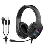 Langsdom HCG07 USB + 3.5mm Interface Wired Gaming Headset(Black)