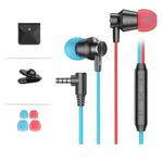 Langsdom V7T 3.5mm Wired In-ear Gaming Earphone (Red + Blue)