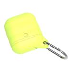 Wireless Earphones Waterproof Shockproof Silicone Protective Case for Apple AirPods 1 / 2(Fluorescent Green)