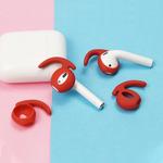 Wireless Bluetooth Earphone Silicone Ear Caps Earpads for Apple AirPods 1 / 2 (Red)