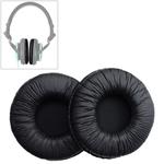2 PCS For SONY MDR-V55 Earphone Cushion Leather Cover Earmuffs Replacement Earpads (Black)
