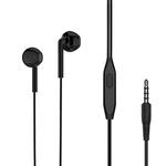 Langsdom MJ31 1.2m Wired Half  In-Ear 3.5mm Interface Stereo Earphones with Mic (Black)