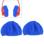 2 PCS Knitted Headphone Dustproof Protective Case for Beats Solo2 / Solo3(Blue)